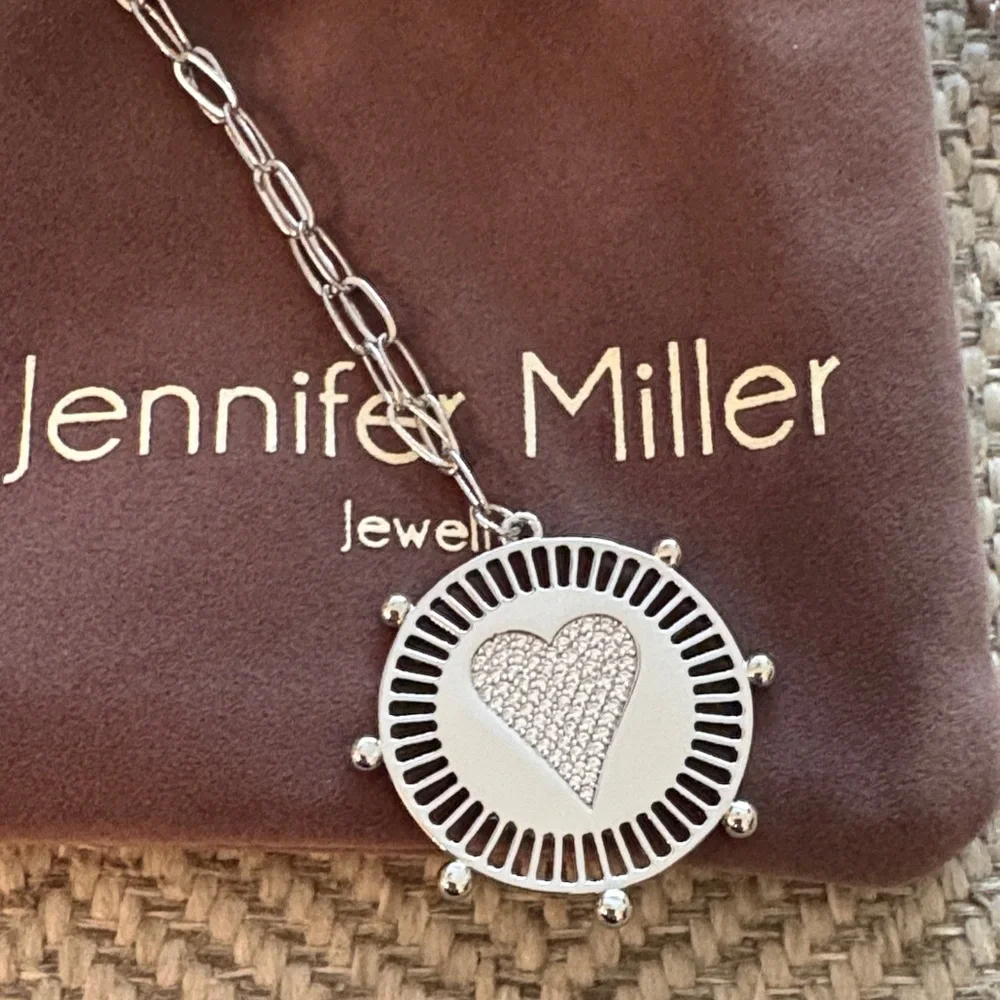 Jennifer Miller Silver Heart Pendant Necklace - NWT - Picture 3 of 4